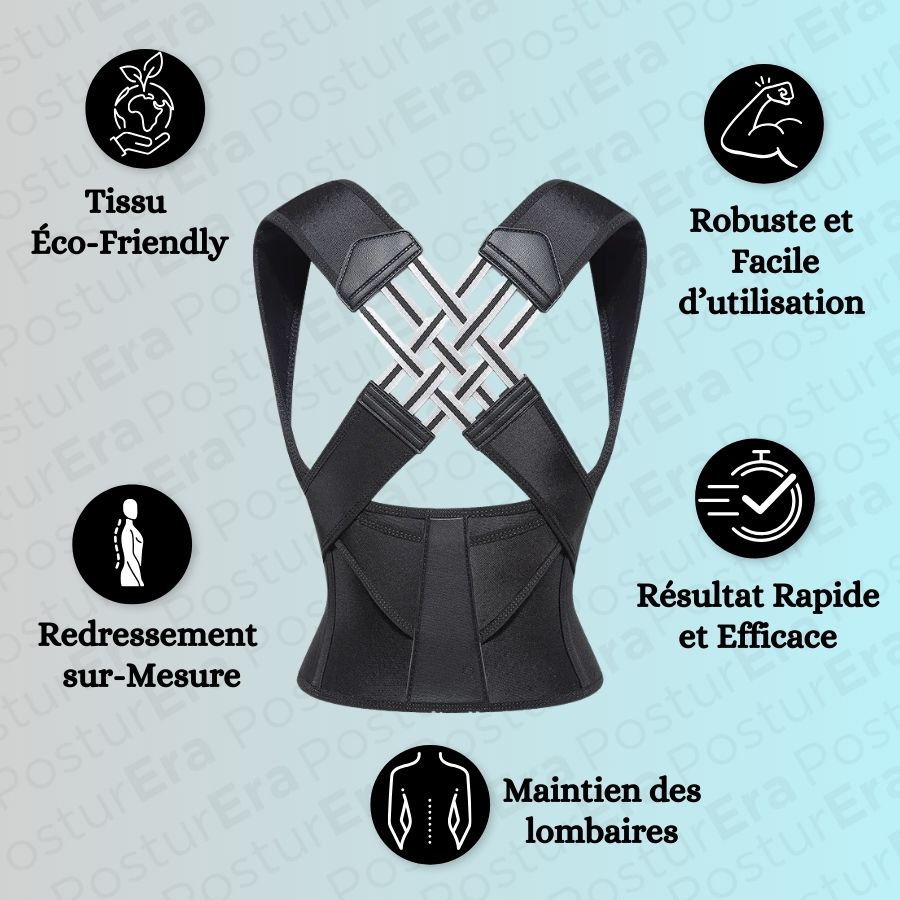 PosturEra™ PRO : Kit Correcteur de Posture (Confortable et Efficace)